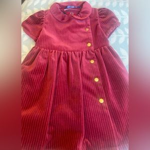 3t NEW Tommy Hilfiger vintage style corduroy button up collared toddler Maroon